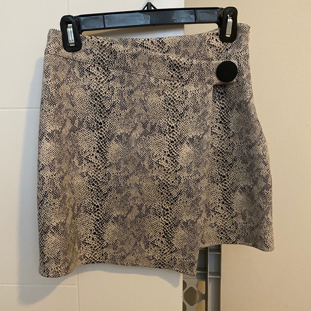 Snake Print Mini Skirt